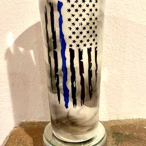 Custom Made Designer Tumbler Blue Line Flag 20 oz…